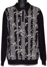 Load image into Gallery viewer, Cigar Zipper Polo Sweater # P515 Black
