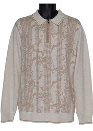 Cigar Zipper Polo Sweater # P515 Cream
