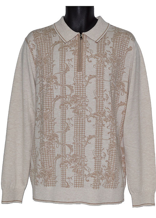 Cigar Zipper Polo Sweater # P515 Cream