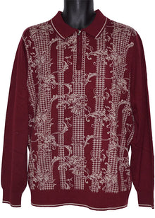 Load image into Gallery viewer, Cigar Zipper Polo Sweater # P515 Ruby
