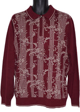 Load image into Gallery viewer, Cigar Zipper Polo Sweater # P515 Ruby
