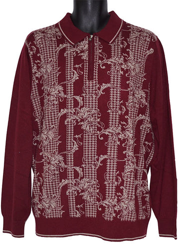 Cigar Zipper Polo Sweater # P515 Ruby