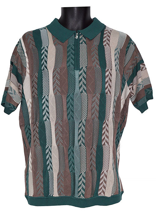 Cigar Zipper Polo Shirt # PJ1616 Forest