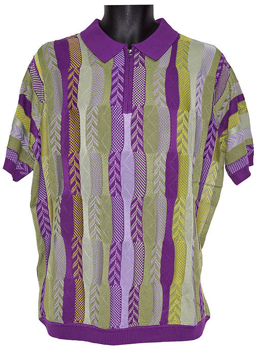 Cigar Zipper Polo Shirt # PJ1616 Purple