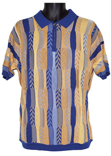 Load image into Gallery viewer, Cigar Zipper Polo Shirt # PJ1616 Royal
