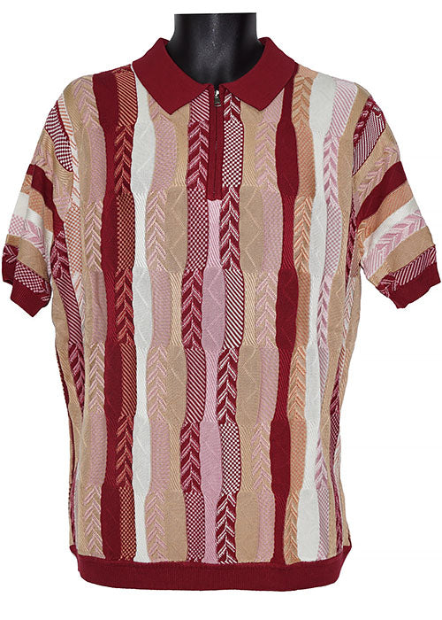 Cigar Zipper Polo Shirt # PJ1616 Ruby