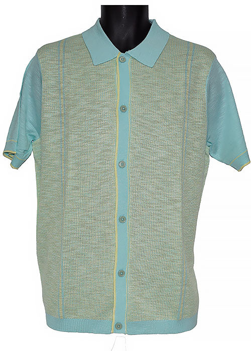 Cigar Shirt # KS1555 Aqua