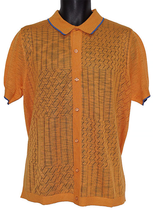Cigar 3-Button Polo Shirt # KS1561 Orange