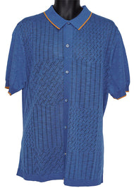 Cigar 3-Button Polo Shirt # KS1561 Blue