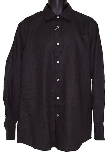 Cigar Linen Shirt # M1280 Black