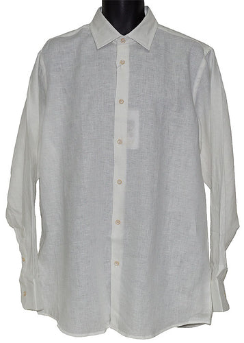 Cigar Linen Shirt # M1280 White