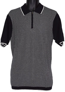 Load image into Gallery viewer, Cigar Zipper Polo Shirt # PJ1522 Black
