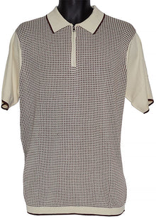 Load image into Gallery viewer, Cigar Zipper Polo Shirt # PJ1522 Cream
