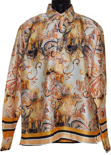 Cigar Satin Shirt # PS653 Rust