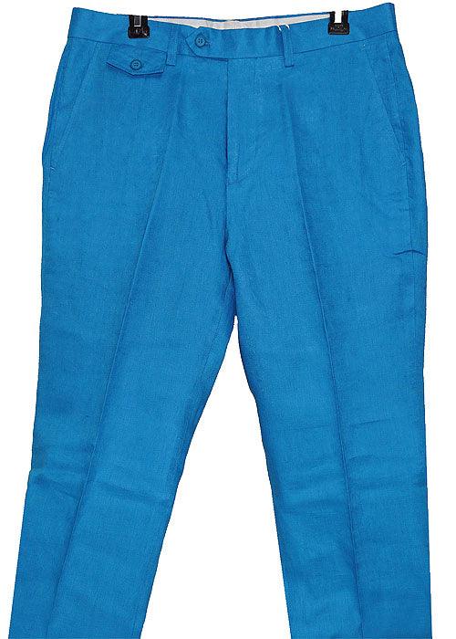 Cigar Linen Pants # SL700 Teal