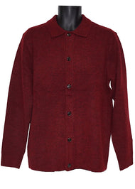 Cigar Button-Down Sweater/Jacket # K531 Ruby