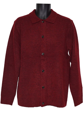 Cigar Button-Down Sweater/Jacket # K531 Ruby