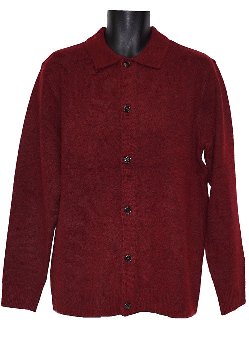 Cigar Button-Down Sweater/Jacket # K531 Ruby
