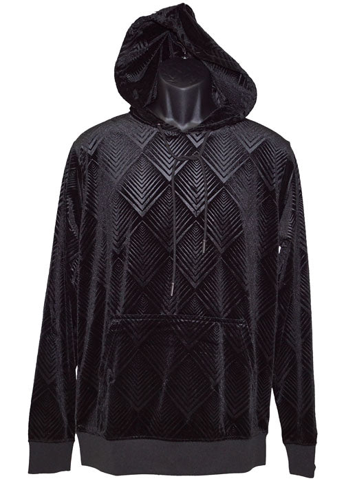 Cigar Velvet Hoodie # LP157 Black
