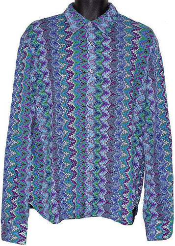 Daniel Benjamin Shirt # Knit112 Blue/Green