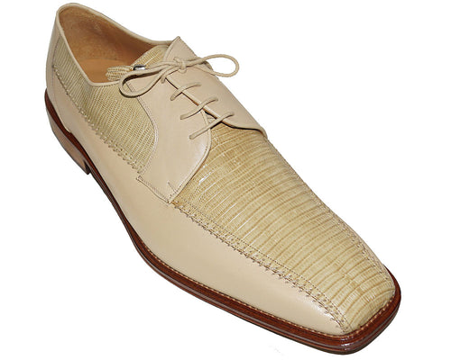 Ferrini Lizard/Leather Lace-Up Shoes