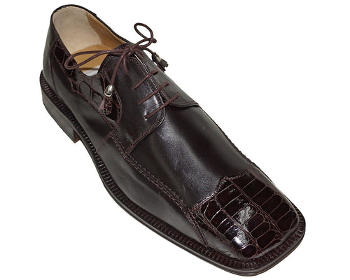 Ferrini Alligator/Leather Lace-Up Shoes