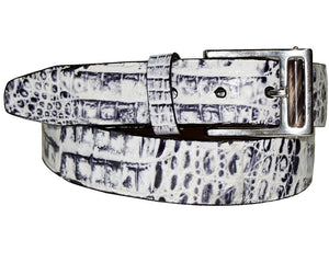 Marco di Milano Crocodile Belt # LB23 Black/White