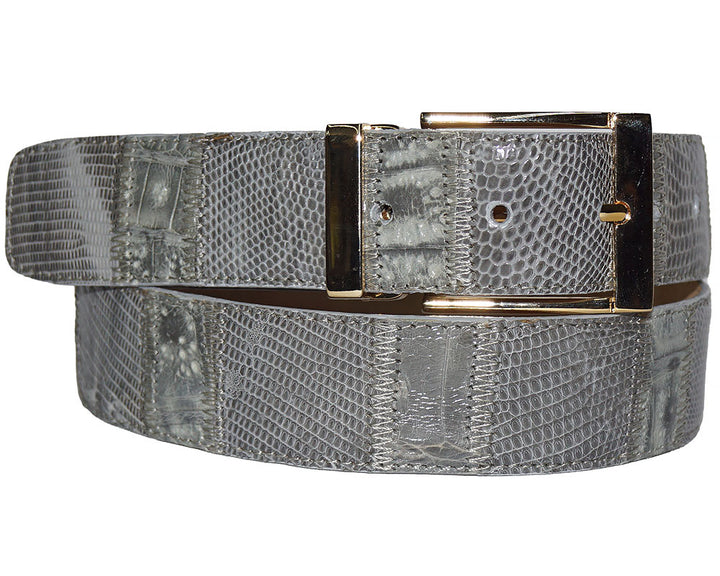 David Eden Crocodile/Lizard Belt # LB62 Grey