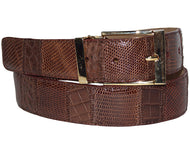 David Eden Crocodile/Lizard Belt # LB62 Tabac