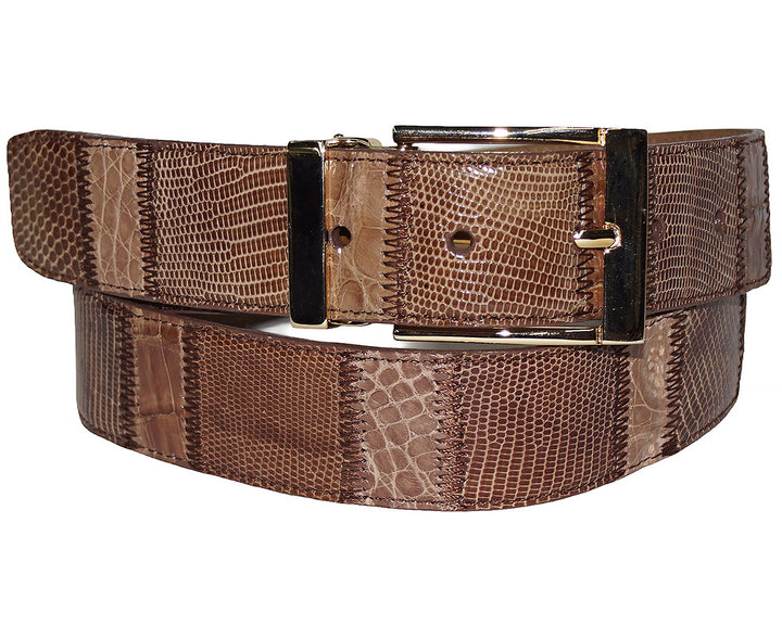 David Eden Crocodile/Lizard Belt # LB62 Taupe