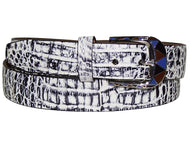 Marco di Milano Crocodile Belt # LB70 Black/White