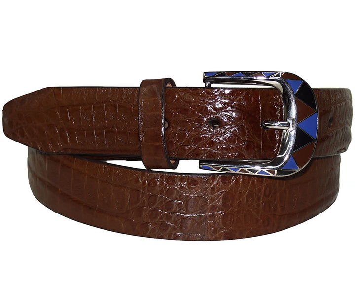 Marco di Milano Crocodile Belt # LB71 Tabac