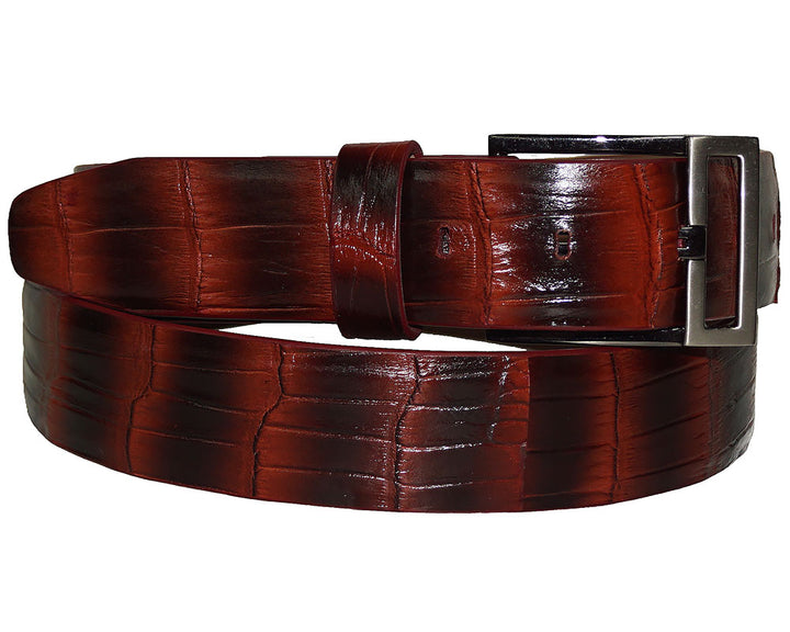 Marco di Milano Alligator Belt # LB85 Cognac Combo