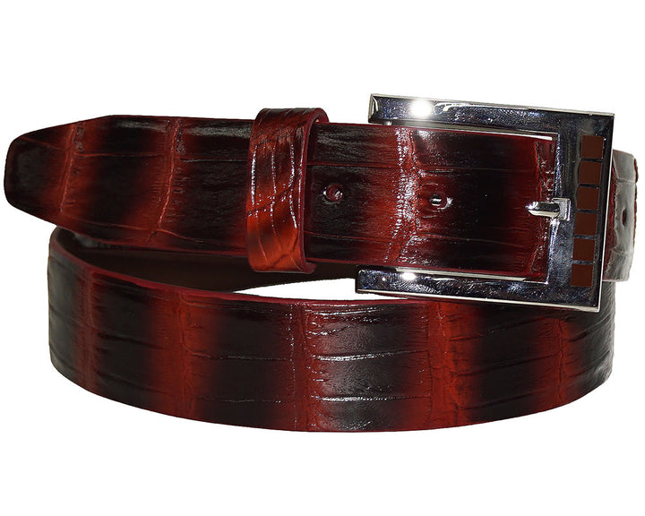 Marco di Milano Alligator Belt # LB89 Cognac Combo