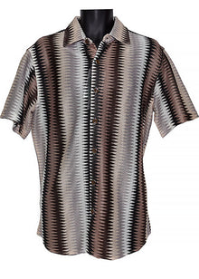 Load image into Gallery viewer, Lanzino Linen Blend Shirt # SSL130 Brown
