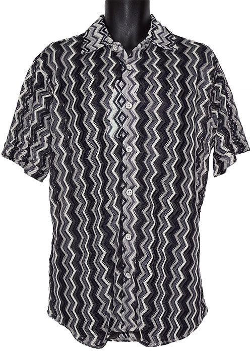 Lanzino Linen Blend Shirt # SSL138 Black