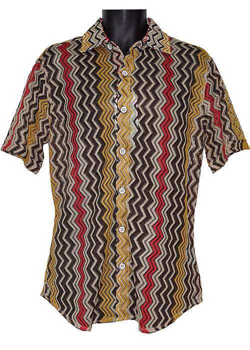 Lanzino Linen Blend Shirt # SSL138 Gold