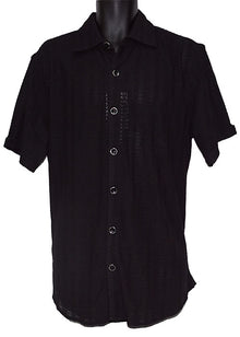 Load image into Gallery viewer, Lanzino Linen Blend Shirt # SSL143 Black

