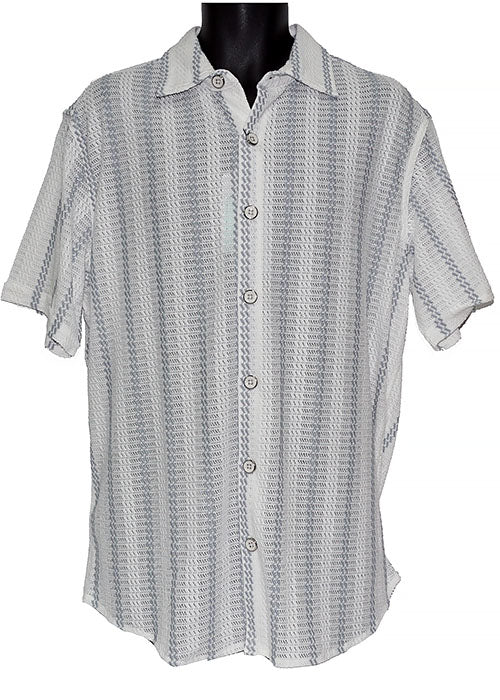Lanzino Linen Blend Shirt # SSL143 Silver
