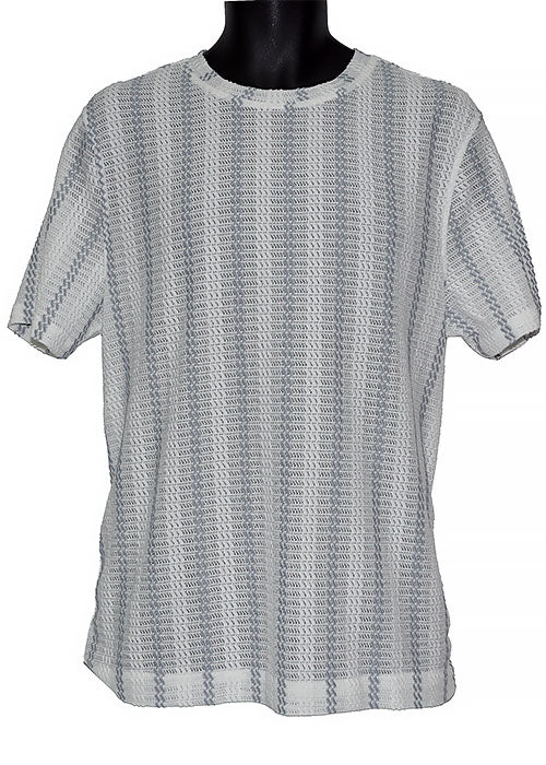 Lanzino Linen Blend T-Shirt # TP004 Silver