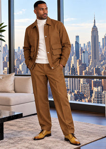 Load image into Gallery viewer, Lanzino Jacket/Pants Set # JK151 Tan
