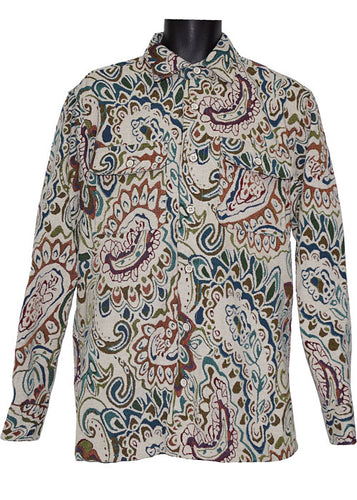 Lanzino Button-Down Shirt/Jacket # LSL754 White