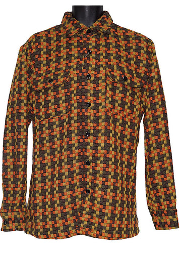 Lanzino Button-Down Shirt/Jacket # LSL764 Brown