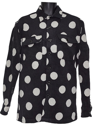 Lanzino Button-Down Shirt/Jacket # LSL769 Black/White