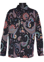 Load image into Gallery viewer, Lanzino Button-Down Shirt/Jacket # LSL7778 Black
