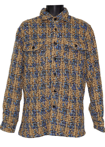 Lanzino Button-Down Shirt/Jacket # LSL779 Oatmeal