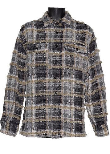 Lanzino Button-Down Shirt/Jacket # LSL782 Heather