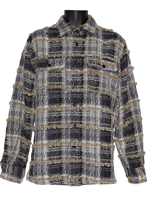 Lanzino Button-Down Shirt/Jacket # LSL782 Heather