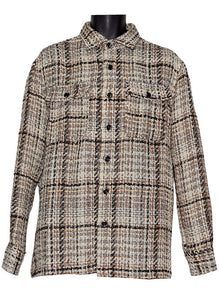 Load image into Gallery viewer, Lanzino Button-Down Shirt/Jacket # LSL785 Beige
