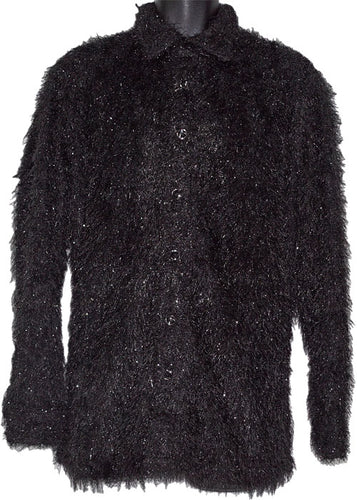 Lanzino Button-Down Shirt/Jacket # LSL794 Black